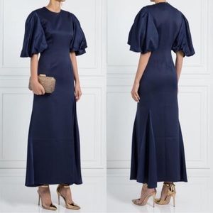 Solace London The Rani Maxi Dress in Navy Blue Size US
4 NWT
